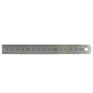 150mm Stainless Steel Ruler Metric/Imp