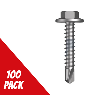 SDM Flanged Hex Screw 12gx30mm CL4 Pk100