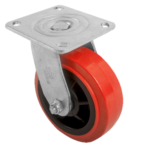 Castor 150mm Swivel Red Urethane 410kg