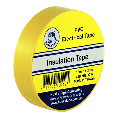 Electrical Tape Yellow 18mm x 20m