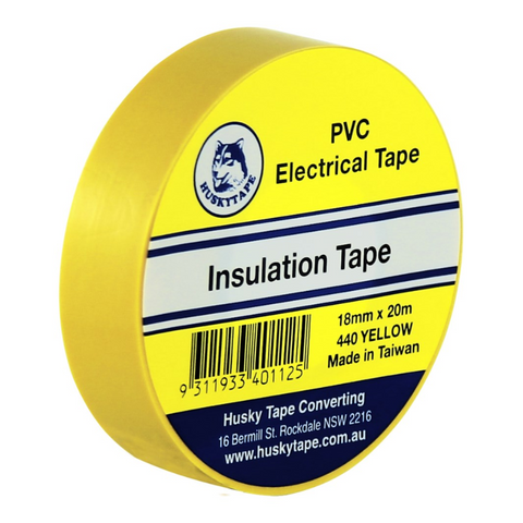 Electrical Tape Yellow 18mm x 20M