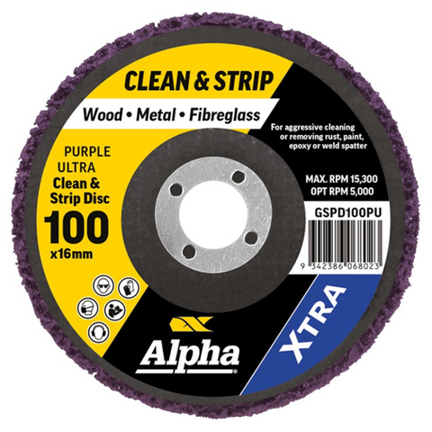 Clean & Strip Disc 100mm Ultra Purple