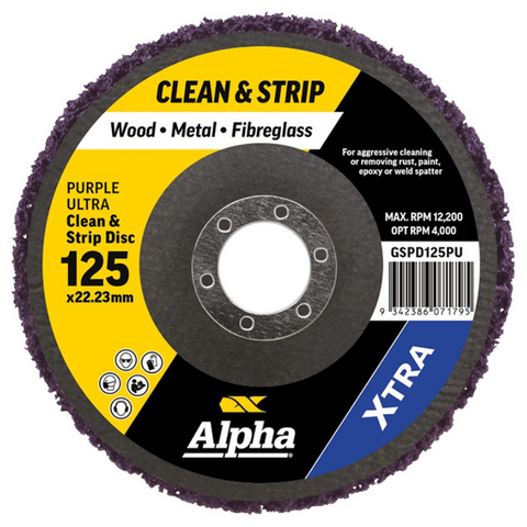 Clean & Strip Disc 125mm Ultra Purple