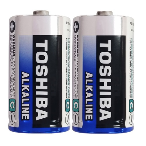Battery C Size Toshiba Alkaline - Pkt 2