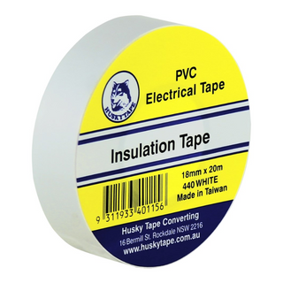 Electrical Tape White 18mm x 20M