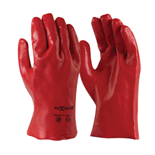 Glove PVC Short Red - 27cm
