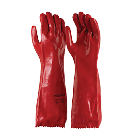 Glove PVC Long Red - 45cm