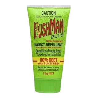 Bushman Plus w/Sunscreen 75gm 80% Deet