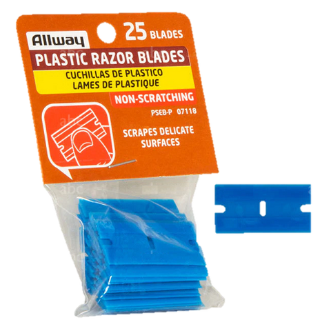 Plastic Razor Blades - 25 Pack