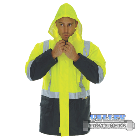 Rain Jacket Y/Navy Reflect - 4X-Large