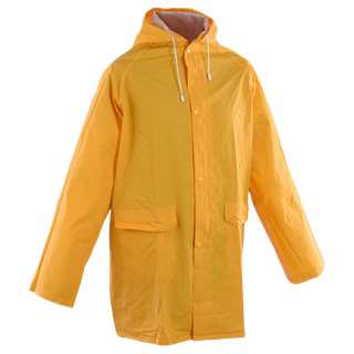 Yellow 3/4 Length PVC Rain Jacket 2XL