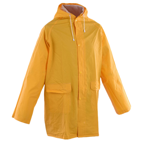 PVC Rain Jacket Yellow - Large