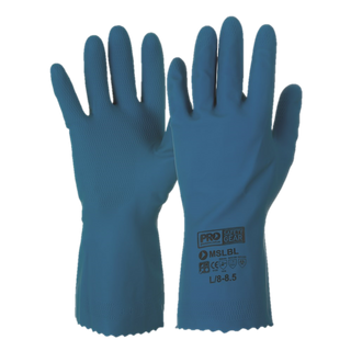 Glove Silver Lined Blue - Large