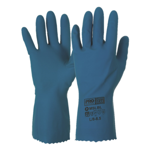 Glove Silver Lined Blue - Large