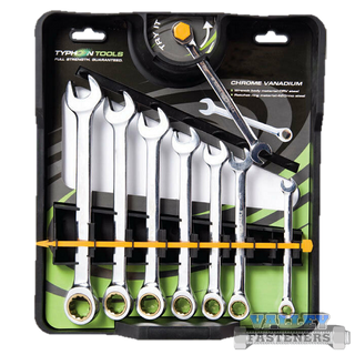 Ratchet Spanner Set 5/16-3/4 8 Pc