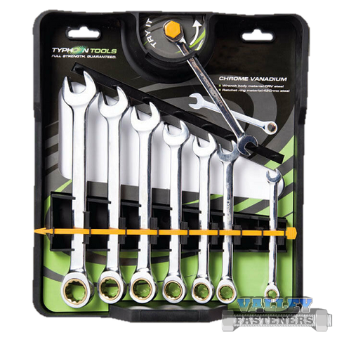Ratchet Spanner Set 5/16-3/4 8 Pc Typ