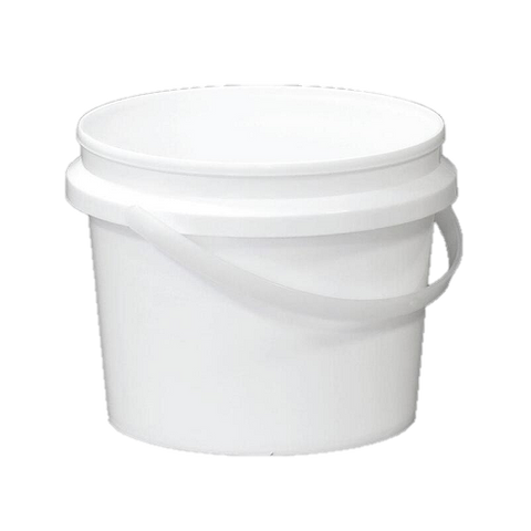 Bucket 1L White - Plastic Handle