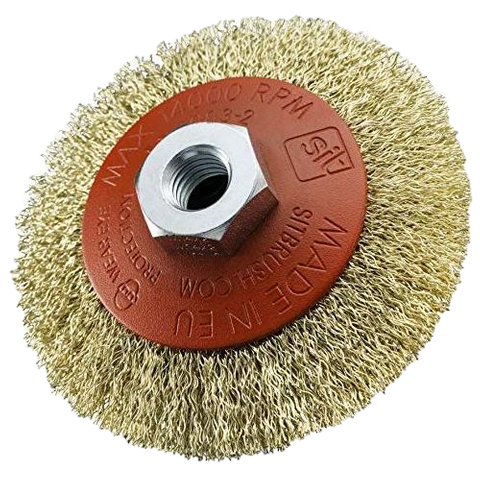 Bevel Brush 100mm Crimped Wire Light-Med