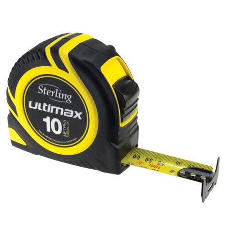 Tape Measure Ultimax 10M x 25mm Metric