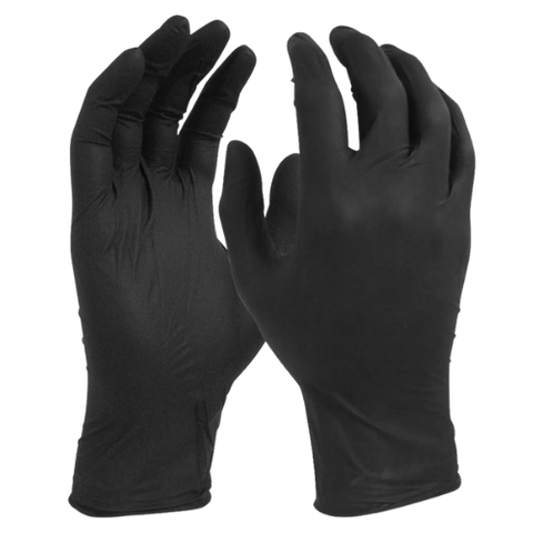 Glove Nitrile Powder Free H/D Black L