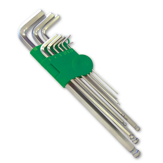 Allen Key Set Ball End AF 9 Pce Typhoon