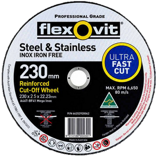 Cut-Off Wheel 230x2.5x22.5mm SS Flexovit