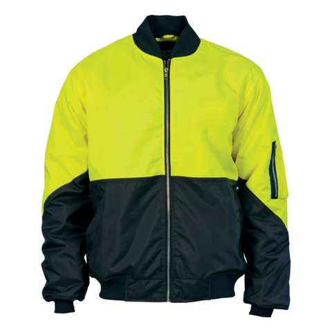 Flying Jacket w/Hood Hi-Vis Y/Navy - 2XL