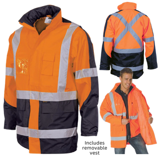Jacket 6 in 1 Orange/Navy - Large