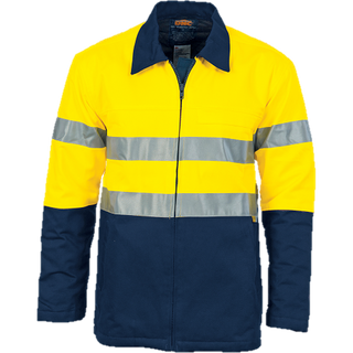 Jacket C/Drill Hi-Vis Reflect Y/Navy L