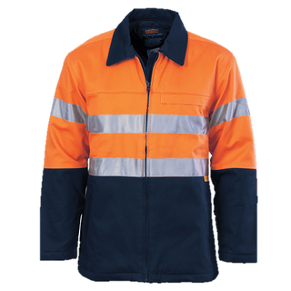 Jacket C/Drill Hi-Vis Reflect O/Navy L