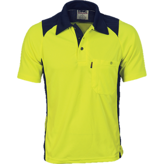 Mircomesh Polo Shirt S/S Y/Navy - M