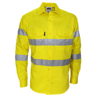 Shirt Taped Hi-Vis L/S Yellow - 2XL