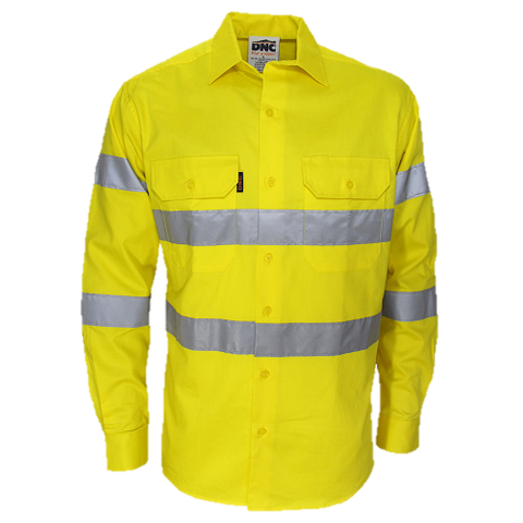 Shirt Taped Hi-Vis L/S Yellow - 2XL