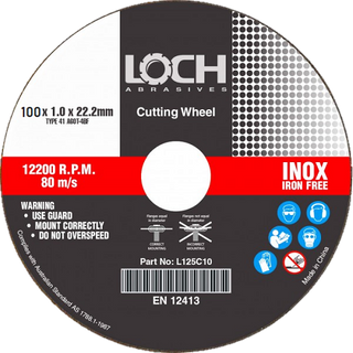 Cutting Disc LOCH 100mm x 1.0mm Inox