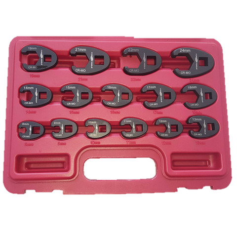 Crowsfoot Spanner Set 1/2Dr 27-50mm 14Pc