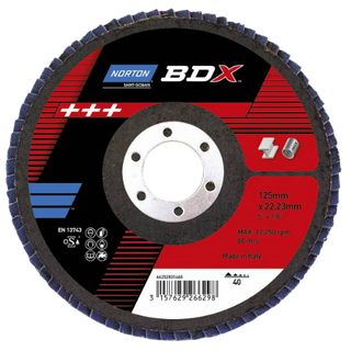 Flap Disc 125mm BDX Norton P80 Zirc