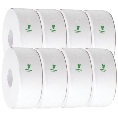 Jumbo Toilet Paper 2 Ply 90mm x 300M Pk8