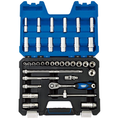 Draper 3/8 Dr Socket Set 36 Pce STD/Deep