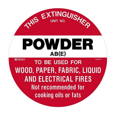 Sign Fire Disc Powder AB(E) 200mm Poly