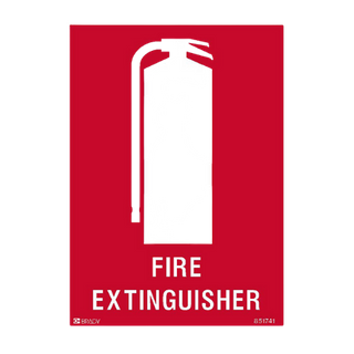 Sign Fire Extinguisher 300mmx225mm Poly