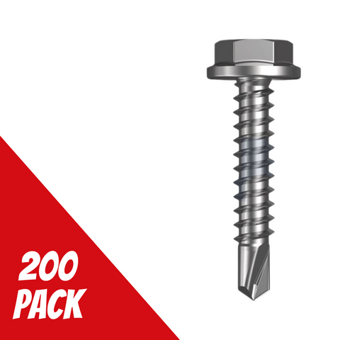 SDM Flange Hex Screw 10gx25mm CL4 Pk200