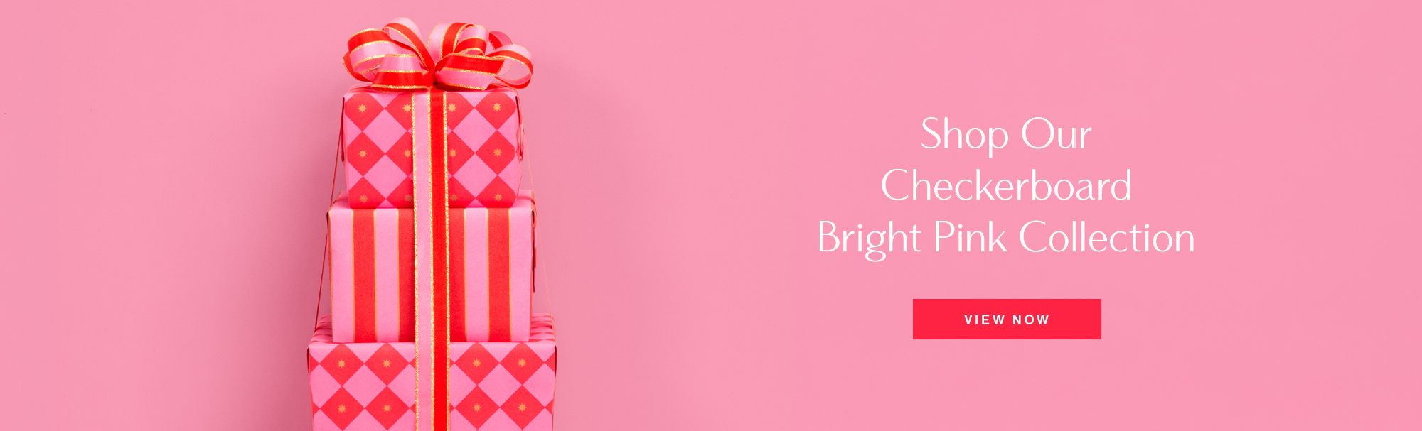 CHECKERBOARD BRIGHT PINK