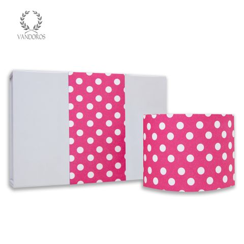 SKINNY WRAP LARGE SPOTS UNCOATED FUCHSIA/WHITE 80gsm