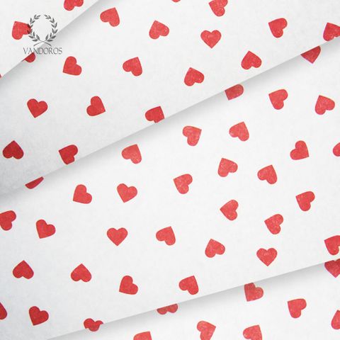 CONTEMPORY HEARTS SATIN WRAP PRINT TISSUE PAPER 240 SHEETS 17gsm