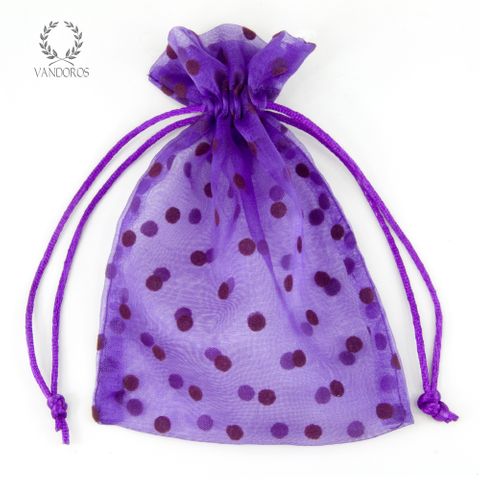 POLKA DOT ORGANZA BAG PURPLE