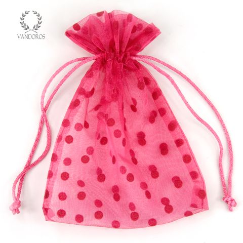 POLKA DOT ORGANZA BAG FUCHSIA