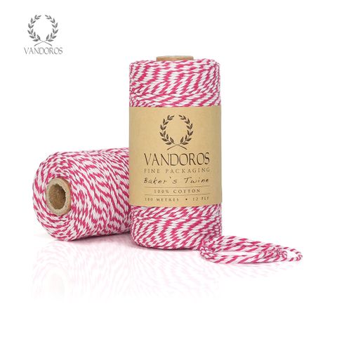 BAKER'S TWINE FUCHSIA/WHITE