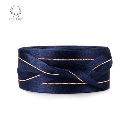 AN056-A013 NAVY SATIN FINE GOLD