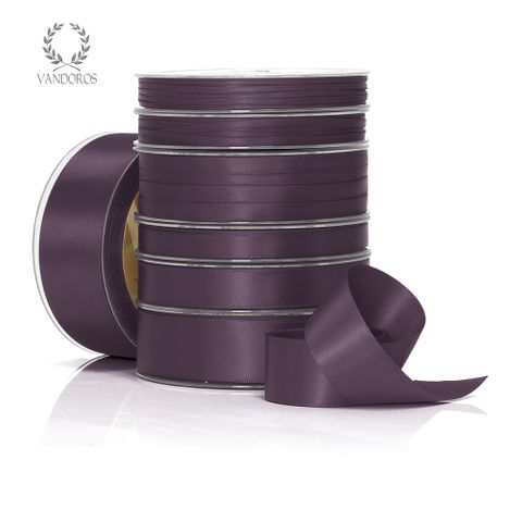 DOUBLE SATIN AUBERGINE