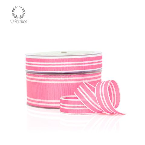 RETRO GROSGRAIN LIGHT PINK/WHITE